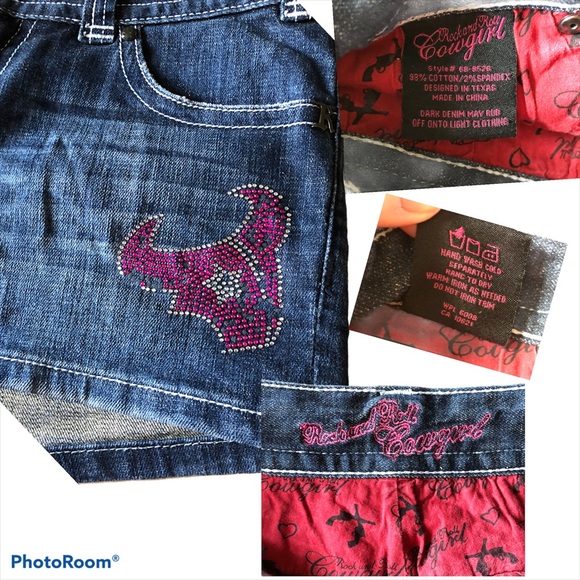 Rock and roll cowgirl Houston Texans shorts - Picture 3 of 9